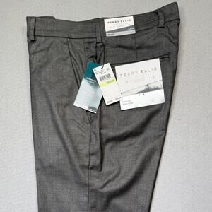 Perry Ellis Portfolio Men's Slim Fit Stretch Dress Pants Alloy 30x30 $95